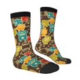 thumbnail image 4 of Yiaed Robot and Monsters Print Great elasticity Crew Socks Sports socks for Men and Women, 4 of 5