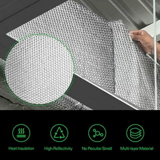Tiitstoy 6x300in Bubble Reflective Foil Insulation Thermal  Barrier,Insulated Spiral Pipe Wrap Insulation Bubble Film for  Weatherproofing Attics 