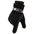 thumbnail image 3 of Touch Screen Winter Warm Men's Gloves Genuine Leather Casual Gloves Mittens for Men Outdoor Sport Full Finger Glove (Black-A), 3 of 6