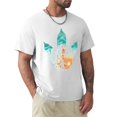 thumbnail image 1 of Camiseta con estampado de huellas jurídicas para hombre Camisetas estampadas ropa kawaii Verano, 1 of 6