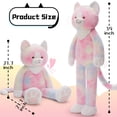 thumbnail image 6 of Muiteiur 39" Kitty Stuffed Animal Weighted Plush Cat Toy Giant Kitten Body Pillow, 6 of 9