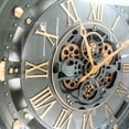 thumbnail image 4 of THE GEARS CLOCK Wall Clock with Real Moving Gears BE-LI_ 26 in Round Green, 4 of 11