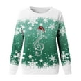 thumbnail image 4 of Ulitacool Girl'S Christmas Sweatshirt Long Sleeve Boys And Girls Pullover Sweaterfall Winter Crewneck Tops Newyears Shirts Xmas Blouse Soft Simple Style Daily Wear Green 13-14 Years, 4 of 4