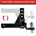 thumbnail image 4 of TYT Heavy-Duty Trailer Hitch with Lock,Fits 2-in Receiver , 9-1/2" Drop and 8-1/4" Rise,2" Towing Ball 7500 lbs, 4 of 9