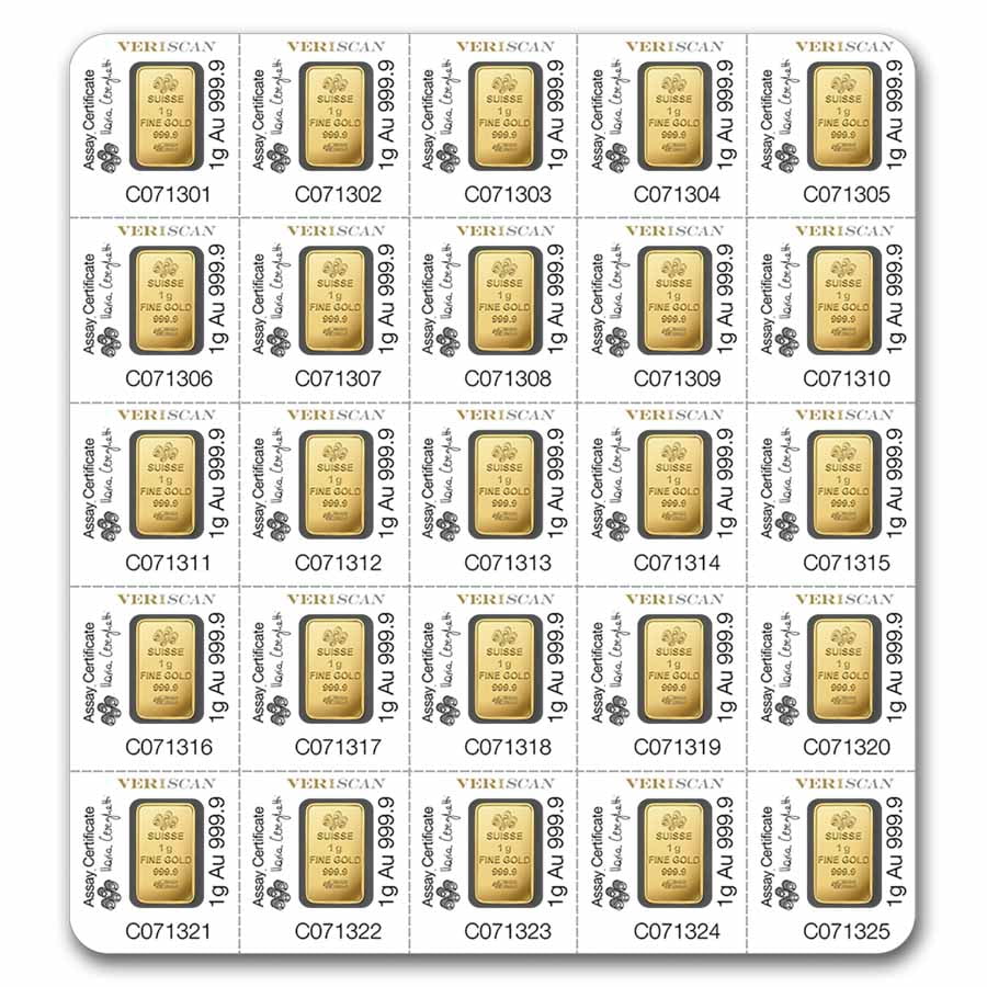 25x1 gram Gold Bar Multigram+25 (In Assay)