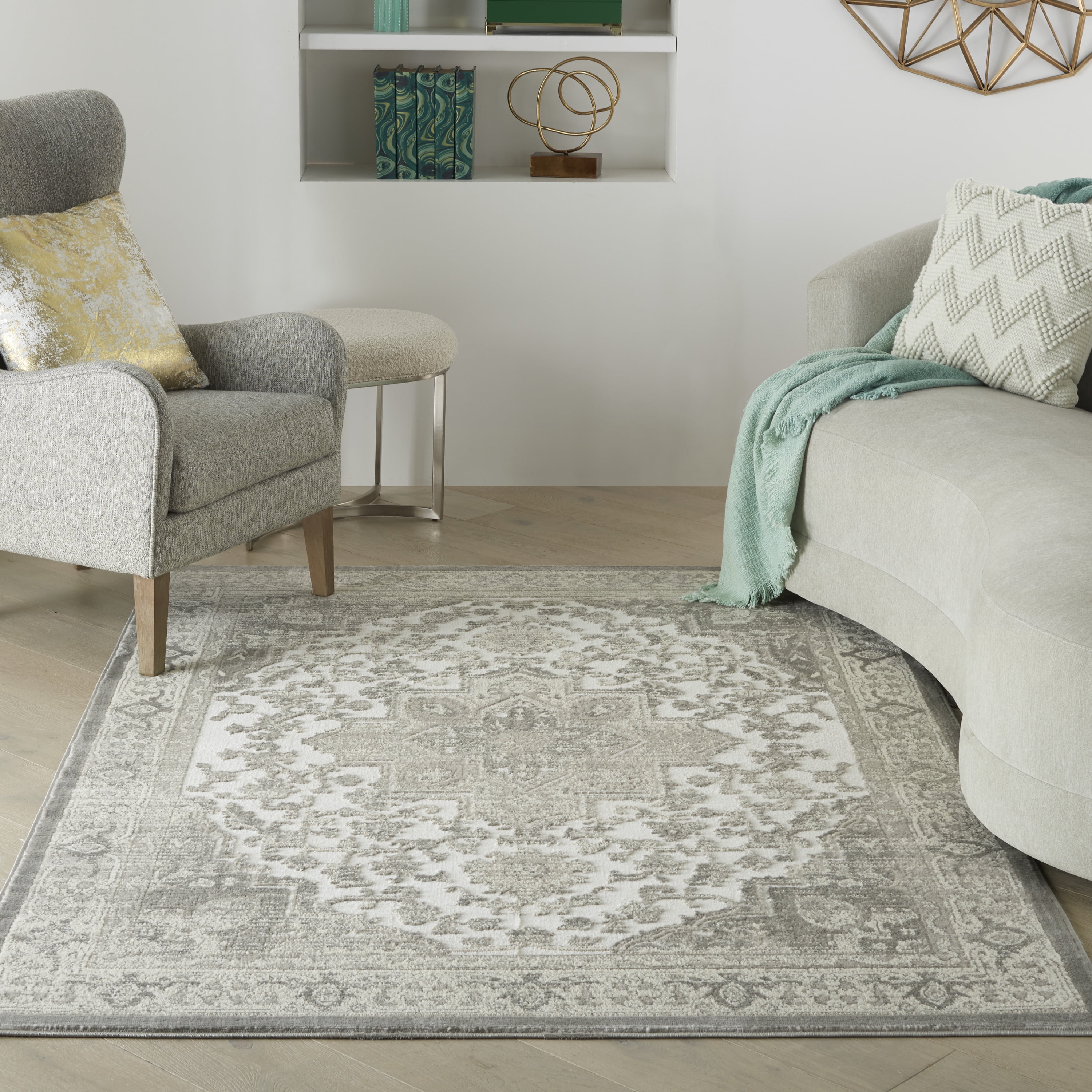 Nourison Cyrus Ivory/Grey Area Rug