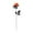 Orange, variant on MInHoues 15 Inch Halloween Gothic Orange Artificial Skull Head Rose Stem, Matte Black Leaf Faux Floral Pick, Spooky Single Flower Branch for Halloween Vase Wreath Arrangement Decor