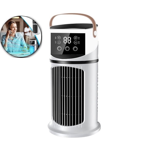 Dvruxg Portable Air Conditioner Fan, Evaporative Air Cooler, Personal Air Fan, Quiet Low-noise Air Cooler Fan for Desktop Home Room Camping Office