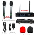 thumbnail image 5 of Boytone BT-56UM 120-Channel Dynamic Dual UHF Wireless Microphone System, Metal Cordless Mic and Base Set, Long Distance 200-240 Ft, 16 Hours Continuous Use for Concert, Studio, Party, Church, Karaoke, 5 of 7