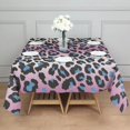 thumbnail image 3 of Pink and Blue Of Leopard Print Square Tablecloth,Waterproof Square Table Cover,Wipeable Spillproof Washable Table Cover for Home Kitchen Party Decor 60"x60"(152x152cm), 3 of 6