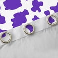 thumbnail image 4 of Homewish Kids Teens Abstract Cattle Print Blackout Curtains Set of 2 (52x84 Each),Purple White Window Curtains,Animal Cow Curtains and Drapes,Microfiber Bedroom Decor, 4 of 6
