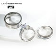 thumbnail image 7 of His and Hers Wedding Ring Sets Couples Rings 10kt White Gold Plated White Cz Titanium band, 7 of 7