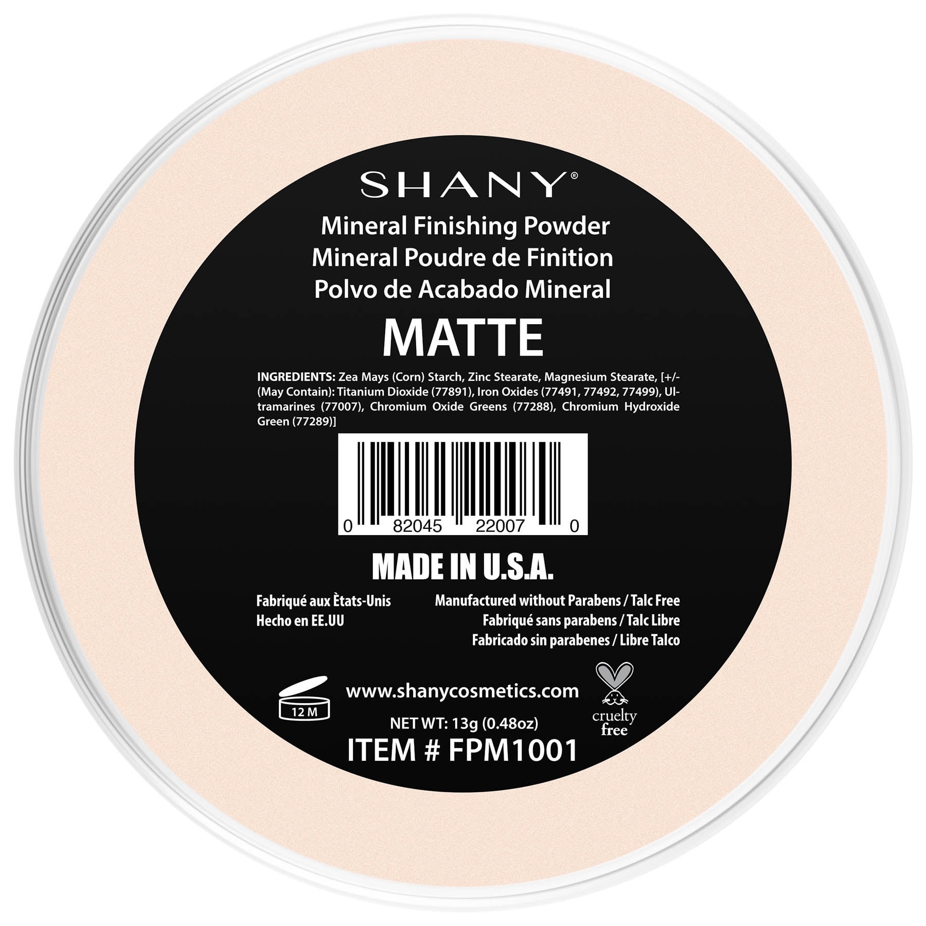 SHANY Mineral Finishing Powder - Paraben Free/Talc Free - Matte