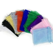 Allgala 100 Count Orangza Gift Party Favor Bags with Drawstring-6x8 Inch-Assorted-PF53300