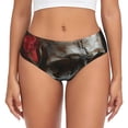 thumbnail image 1 of Fotbe Realistic Rose Skull Calzones Estampados para Mujer – Ropa Interior de Algodón, Cómoda, Suave y Elástica-X-Small, 1 of 6