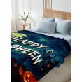 thumbnail image 5 of Twin Flat Sheet Only Halloween Haunted Castle Soft Microfiber Cooling Bedding Sheets Ghost Crow Pumpkin Flat Bed Sheet for Hotel,Home Decor, 5 of 9