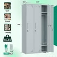 thumbnail image 3 of STANI Metal Lockers for Employees，71" Employees Storage Cabinet with Lock, Steel Storage Locker for Gym, School, Home, Office Staff, 3 of 6