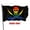Rainbow, variant on 4x6 Polyester Jolly-Roger Cross Knife Pirate Flag, Double Sided, 2 Metal Grommets
