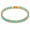 Gold-Blue, variant on Tennis Bracelet for Women, Round Cut Birthstone Eternity Design, 5.5 Carat Zirconia 16K Gold Plated Bracelet