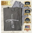 thumbnail image 2 of S4E Women's Faith Cross Religious T-Shirt X-Large Charcoal, 2 of 4