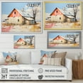 thumbnail image 4 of Designart "Country Charm In Minimalist Barns" Barns Floater Framed Canvas Wall Art, 4 of 5