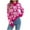 Pink-Sweater, variant on Qetyuw Checkered Sweater for Women Heart Print Long Sleeve Jumper Loose Fit Crew Neck Jumpers Casual Chunky Pullover Sweaters