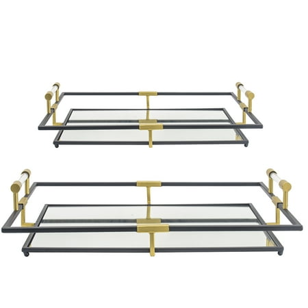 

CC Home Furnishings Mirrored Base Rectangular Trays - 22.5 - 2ct