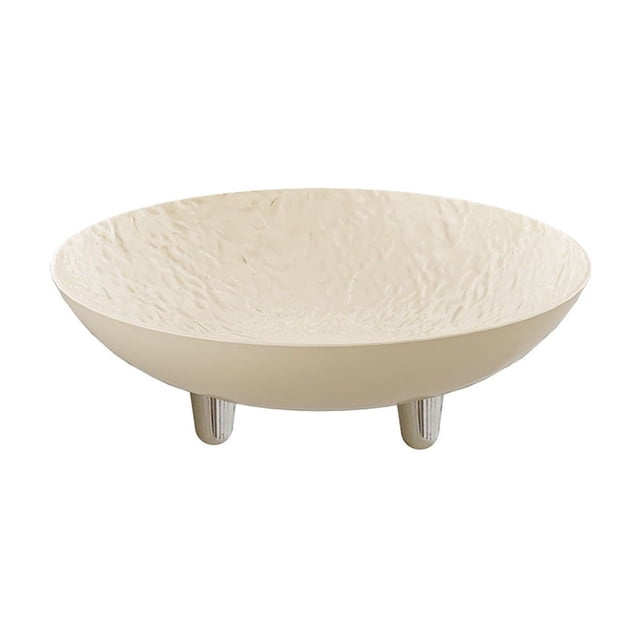 COM1950s Snack Serving Bowls, 9 Inch Plastic Fruit Bowl, Decorative Candy Dish for Living Room Coffee Table, Small Container for Nuts, Snacks, or Salads, Easy Clean Set of 1