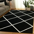 thumbnail image 2 of SAFAVIEH Chatham Isaac Geometric Wool Area Rug, Black/Ivory, 2' x 3', 2 of 10