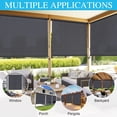thumbnail image 3 of Jane Stone Outdoor Roller Shades 9'W x 8'H Cordless Roll up Blinds with Valance, Exterior Shade Cloth Roll for Patio Porch Pergola,Blue Gray, 3 of 7