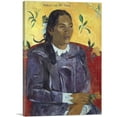 thumbnail image 1 of ARTCANVAS Woman With a Flower - Vahine no te Tiare 1891 Canvas Art Print by Paul Gauguin - Size: 60" x 40" (0.75" Deep) (3-Piece), 1 of 9