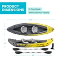 thumbnail image 3 of Intex Explorer K2 Yellow 2 Person Inflatable Kayak with Oars & Air Pump (2 Pack), 3 of 15