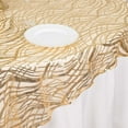 thumbnail image 5 of Efavormart 72"x72" Champagne Wave Embroidered Sequin Table Overlay, Sparkly Square Table Topper, 5 of 6