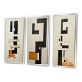 thumbnail image 3 of Designart "Abstract Monochrome Minimalism New Order V" Modern Geometric Framed Wall Art Set Of 3 - Black Abstract Frame Gallery Wall Set For Home Decor, 3 of 6