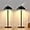 Black, variant on 2 Pack Led Cordless Table Lamp: Modern Portable Desk Lamp for Indoor/Outdoor Use, 3 Color Dimming Rechargeable Battery Lights for Dining Room, Living Room, Patio, Camping(Gold)