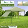 thumbnail image 2 of Tente à Auvent Escamotable 7 X 7 Pi, Installation Instantanée pour une Personne, Abri Commercial Robuste avec Toit Imperméable, Hauteur Ajustable, Comprend un Sac à Roulettes et des Sacs de Sable pour la Plage, les Marchés, les Événements Extérieurs, Vert, 2 of 9