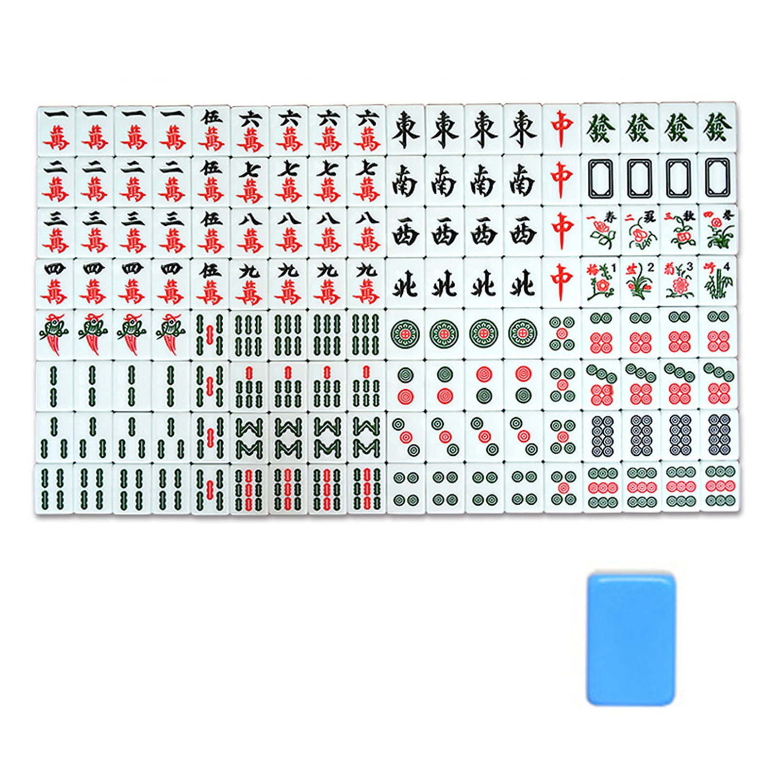 Porcelana azul e branca estilo Mahjong Poker 144pcs portátil Mahjong  Solitaire viajando fora jogando jogo para