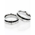 thumbnail image 5 of Anillo de diamantes de una sola fila con personalidad, temperamento de moda, acero de titanio, marea, se puede girar, anillo de dedo índice para amantes de hombres y mujeres, 5 of 5