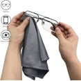 thumbnail image 6 of 5 Pack Microfiber Glass Cleaning Cloth, 16 Inch X 16 Inch, Lint Free Quickly Clean Window, Glasses, Windshields, Mirrors, and Stainless Steel, Blue, 6 of 6