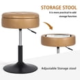 thumbnail image 5 of Homebeez Storage Ottoman Vanity Stool,360°Swivel Height Adjustable Foot Stool,Modern Accent Stools for Bathroom Living Room, 5 of 8