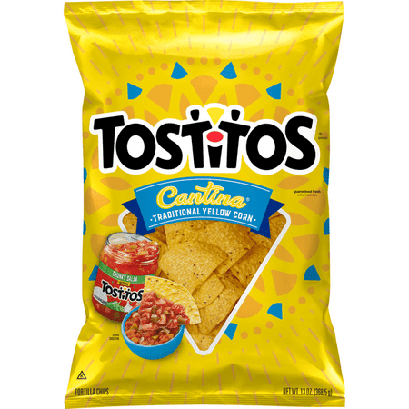 Tostitos Cantina Traditional Yellow Corn Tortilla Chips,13 Ounce Bag ( 4 Pack )