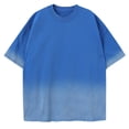 thumbnail image 1 of Birdeem Shirts for Men Mens Summer New Ice Silk Loose Gradient T-Shirt, 1 of 9