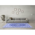 thumbnail image 3 of Ahgly Company Indoor Rectangle Medallion Blue Traditional Area Rugs, 2' x 4', 3 of 4
