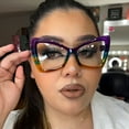 thumbnail image 4 of Blue Light Glasses for Women Anti Eyestrain Dry Eyes Computer Phone TV Eyewear,purple yellow, 4 of 13