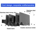 thumbnail image 6 of NKZNKZ Men's Metal Wallet Credit Card Holde Slim Card Holder Minimalist Slim Wallet RFID Blocking Minimalist Wallet Card Holder，Aluminum Metal Black, 6 of 9