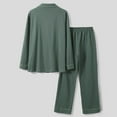 thumbnail image 4 of Men's long sleeved and long pants home suit with chest pocket, casual style pajama set, 4 of 5
