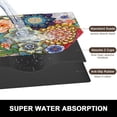 thumbnail image 4 of Dish Drying Mat, 16x18" Flower Theme Absorbent Drying Mat for Kitchen Counter, Cute Heat Resistant Dish Drying Pad Anti-Slip Dish Mat Drying Kitchen Mat, Dish Rack Mats, Mandala Floral, 4 of 6