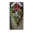 thumbnail image 2 of Christmas Door Cover, 35"x71" Xmas Hanging Banner Holiday Backdrop, Merry Christmas Background for Home Holiday Decor, H, 2 of 6