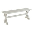thumbnail image 1 of Pemberly Row Contemporary Backless Dining Bench Antique White Finish, 1 of 8