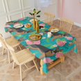 thumbnail image 4 of German Shepherd Dog and Flower Rectangle Tablecloth 60"x120",Waterproof Polyester Rectangle Table Cloth, Wipeable Spillproof Polyester Tablecloth for Dining, Camping, Indoor and Outdoor, 4 of 6